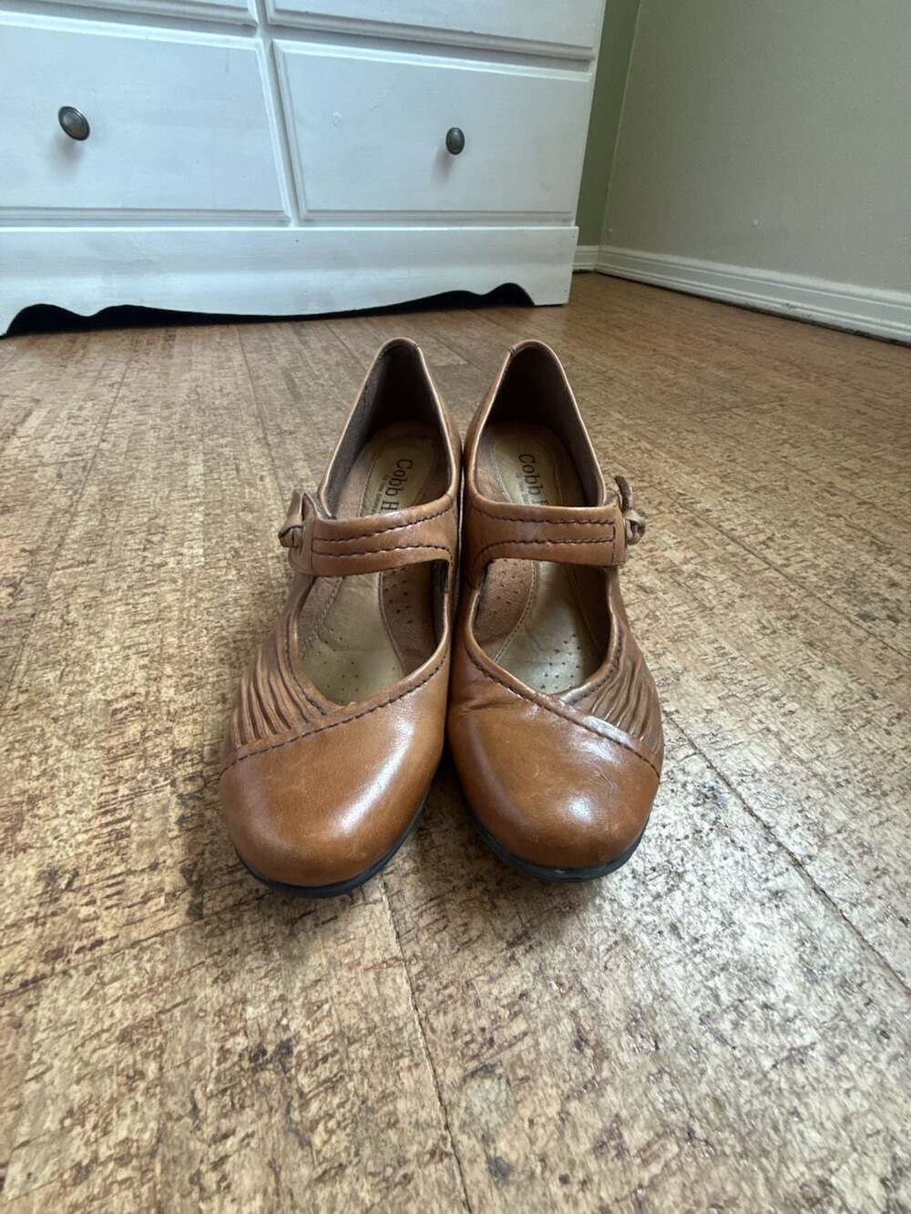 Cobb Hill Mary Jane Heels Brown Leather